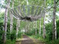 Converter, 2010, Nature Park, NL, steel, branches of coco, 400x150 cm.