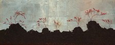 Poetic Dialogue, 2013, zinc, compost, dried flowers, 100x40 cm.